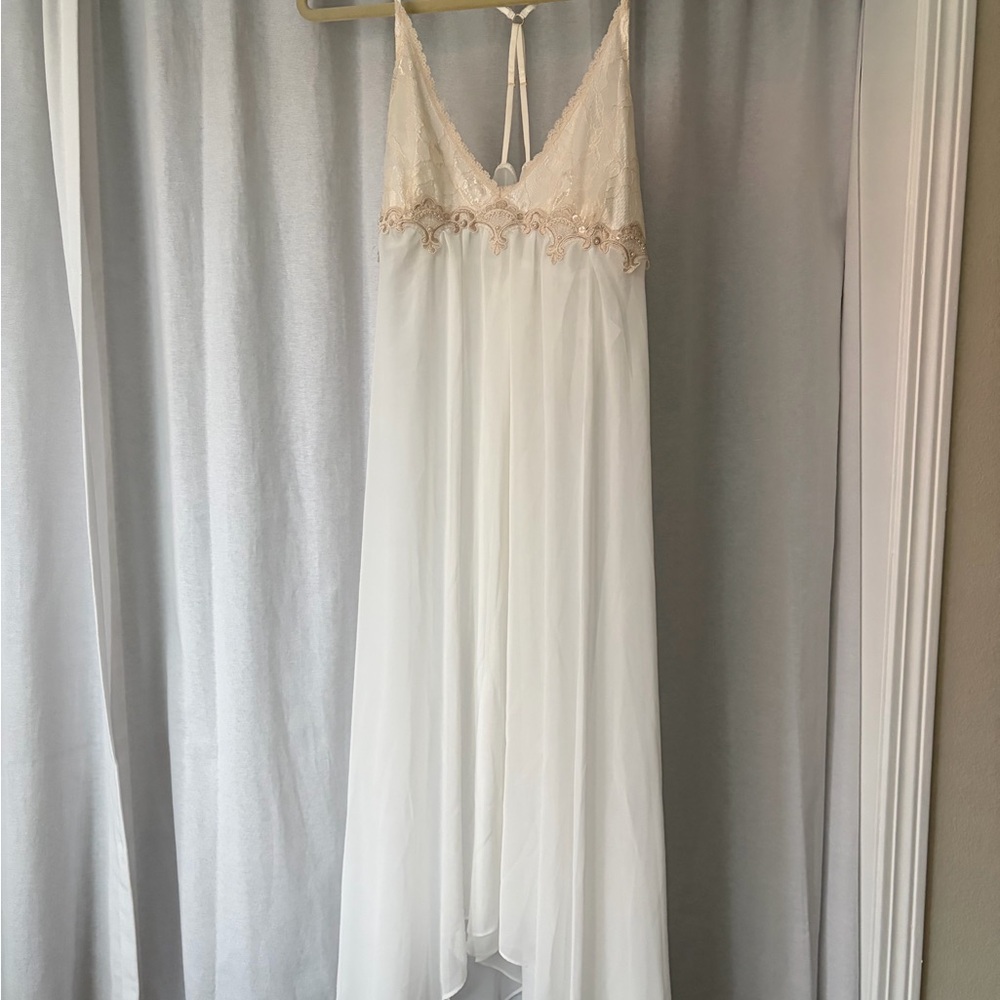 Linea Donatella Keepsake Lace-Trim Chemise Nightgown NWT - Picture 3 of 5